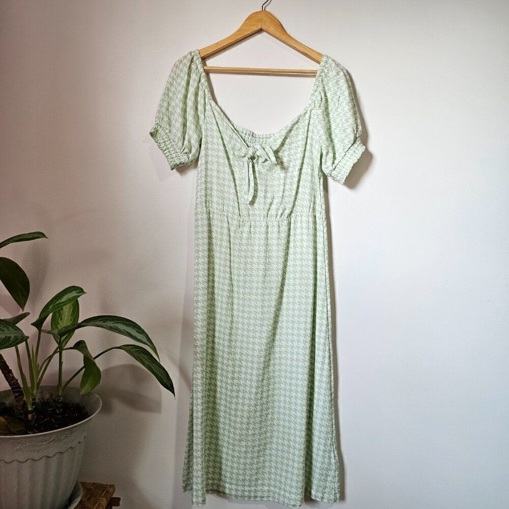 Never Worn Roxy Houndstooth Pattern Milkmaid Styl… - image 1